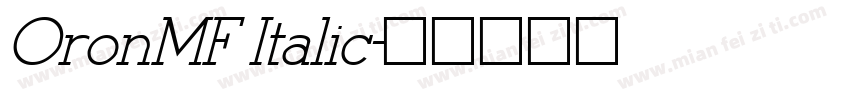 OronMF Italic字体转换